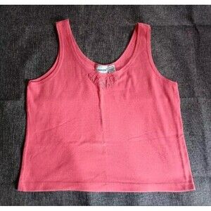 Shirt Size 18 To 20 New Womans Fashion Bug Tank Coral Orange Lace Accent